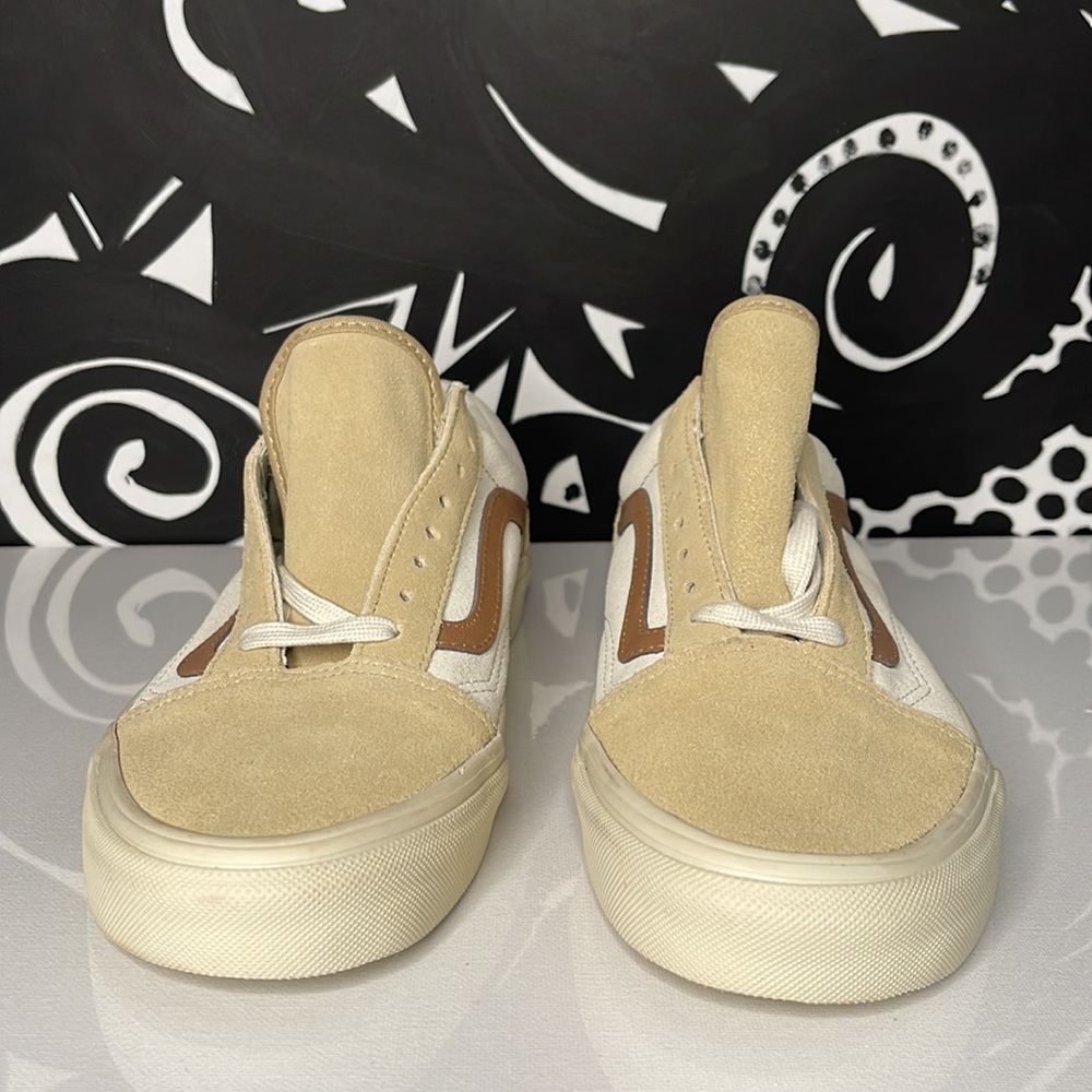 J.Crew Vans; Size 8.5 Men’s; Size 10 Women’s Unisex; Color: Cream and Tan